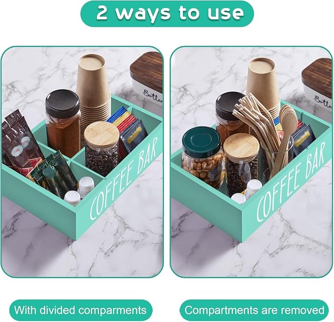 ALELION Turquoise Coffee Station Organizer - Image 2