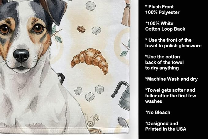 Caroline's Treasures White and Black Jack Russell Terrier Coffee Bar Kitchen - Image 4