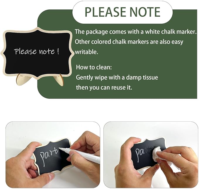 12pcs Mini Chalkboard Signs - Image 4