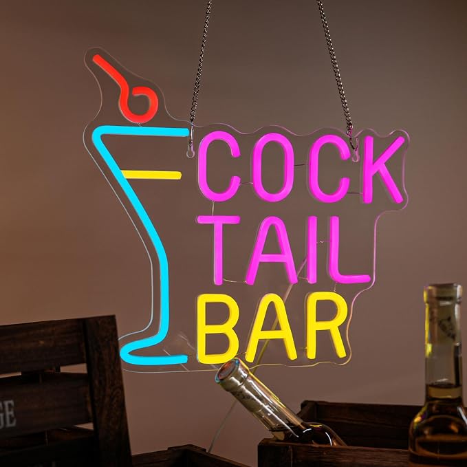 Cooktail Bar Neon Signs for Wall Decor Bar Signs for Home Bar Led Neon Light Up - Image 2