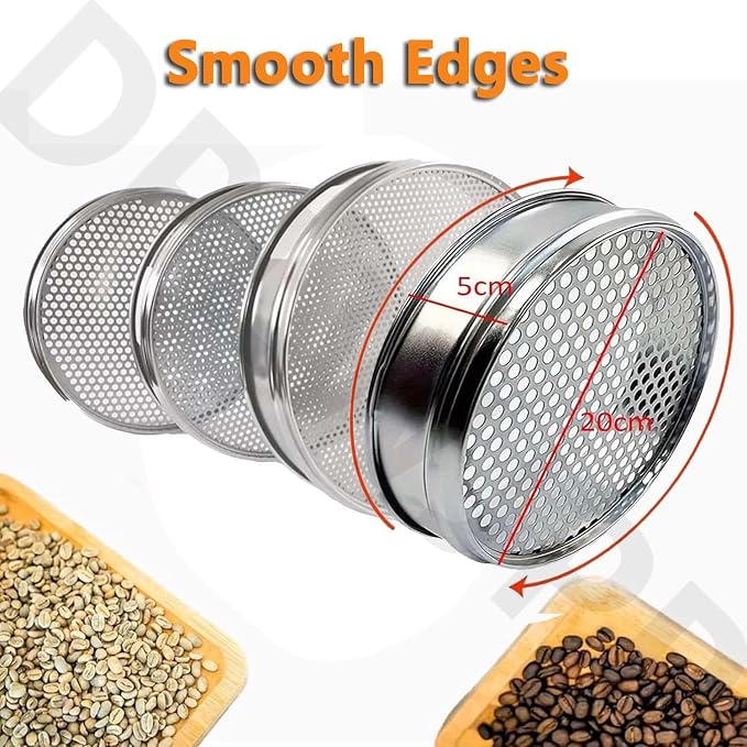Portable Coffee Bean Sorting Sieve Coffee Green Bean Grading Sieve Set 10-Layer - Image 5