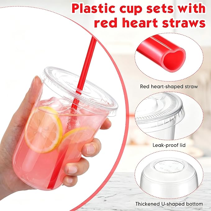 Ziliny 25 Sets Clear Plastic Cups - Image 4