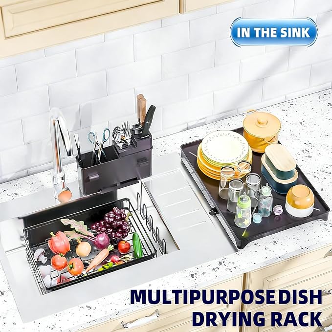 Simple Trending Dish Drying Rack, Space-Saving Large Dish Rack - Image 4