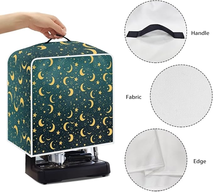 Coffee Machine Cover, Moon Pattern, Waterproof, Polyester Blend, S Size - Image 5