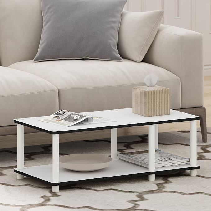 Furinno JUST TV Stand, 2-Tier No Tools Mid Entertainment Center - Image 3