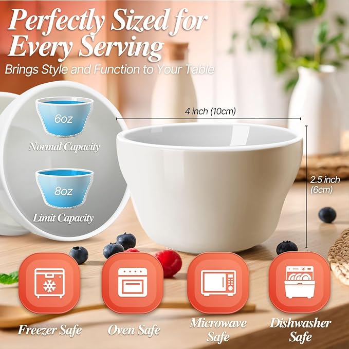 Flexzion Bouillon Cup and Soup Bowls 8 oz - Image 6