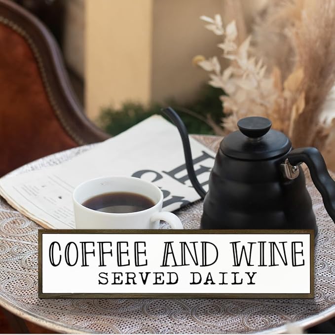 Coffee Bar Decor, Coffees Lover Home Kitchen Decor, Wood Decoration - Image 5