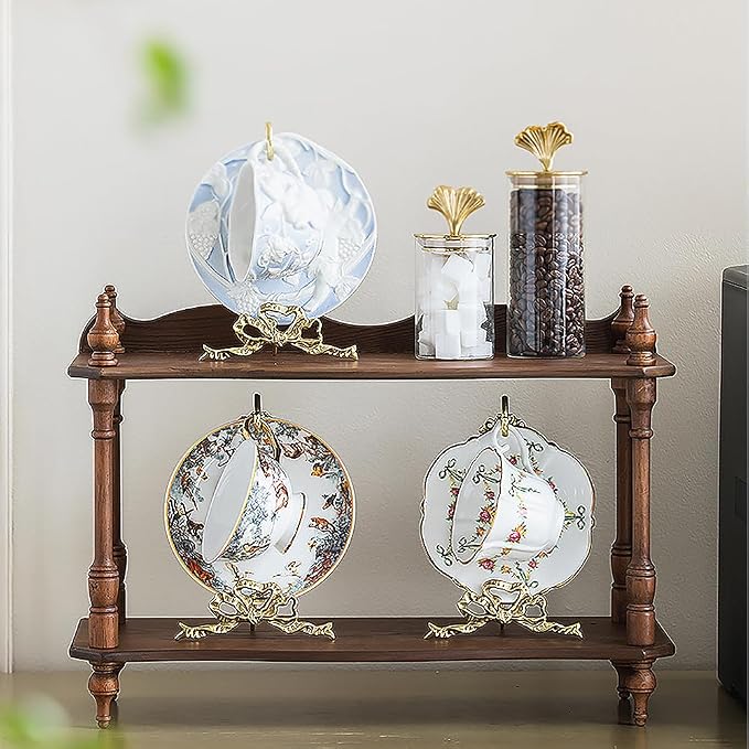 1Pcs Brass Teacup and Saucer Display Stand, Teacup Holder Stand - Image 4