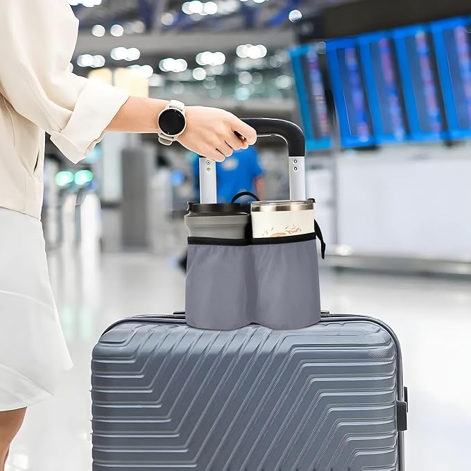 DOMIKING Grey Travel Luggage Cup Holder - Image 5