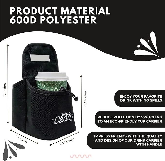 Drink Caddy Portable Drink Carrier and Reusable Coffee Cup Holder - Image 3