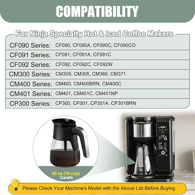 10-Cup Glass Carafe Replacement Compatible - Image 2