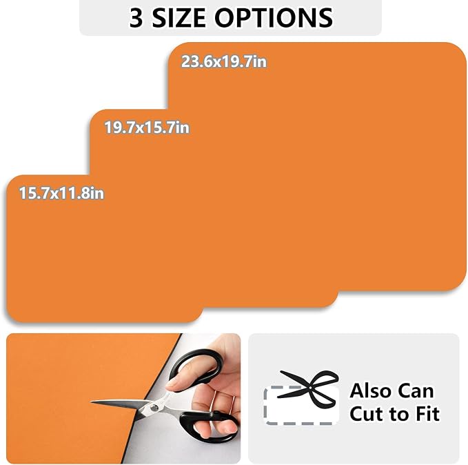 Safety Orange Dish Drying Mat for Kitchen Counter No-slip Rubber Bottom Dish - Image 2