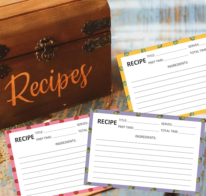 Recipe Cards 75 PCS 4x6inch Double Sided Thick Card Stock Original 5 Fruit - Image 5