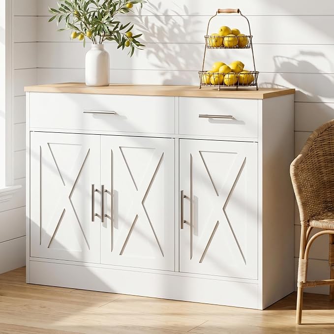 SUNLEI Kitchen Buffet Sideboard Cabinet by SUNLEI