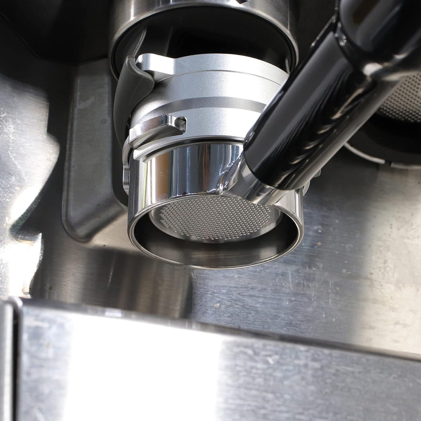 FIRJOY 54mm Espresso Dosing Funnel for Breville Barista Portafilters (Aluminum Alloy-Silver)
