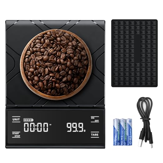 Coffee Scale with Timer, Rechargeable Espresso Scale & Coffee Bean Scale - by Unknown