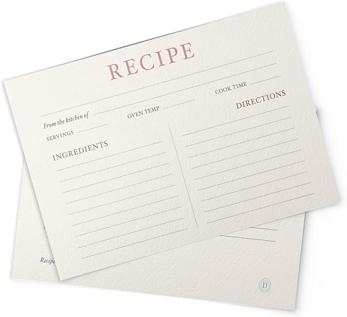 Dashleigh Elegant Recipe Cards 4x6 Double Sided, 50 Pack Thick Cardstock - Image 3
