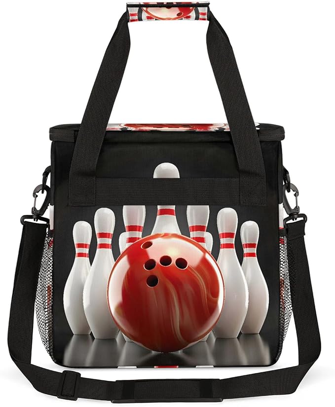 Bowling Ball Sports Coffee Maker Carring Bag, Large Insulated Storage Organizer - Image 6