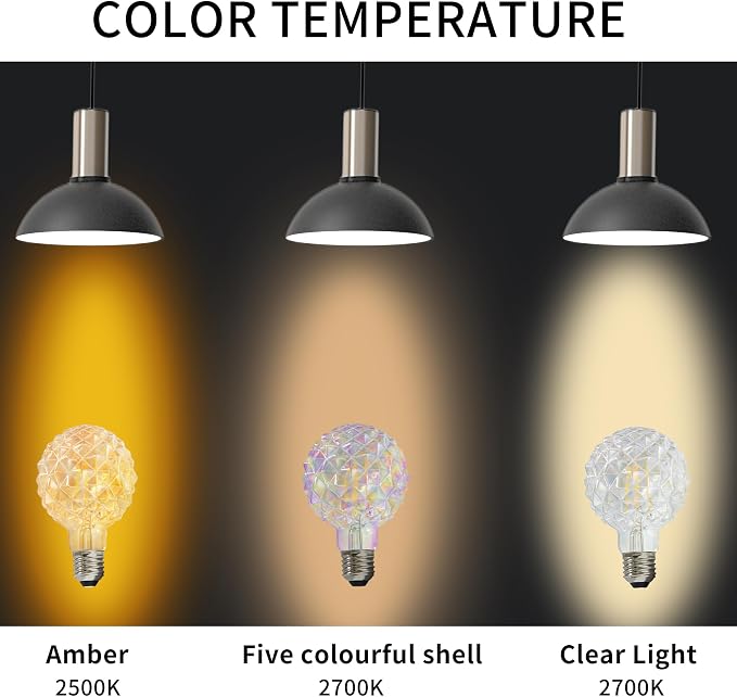 Vintage LED Edison Bulb G30 G95 6W Equivalent 60watt, Dimmable CRI 90+ LED - Image 6