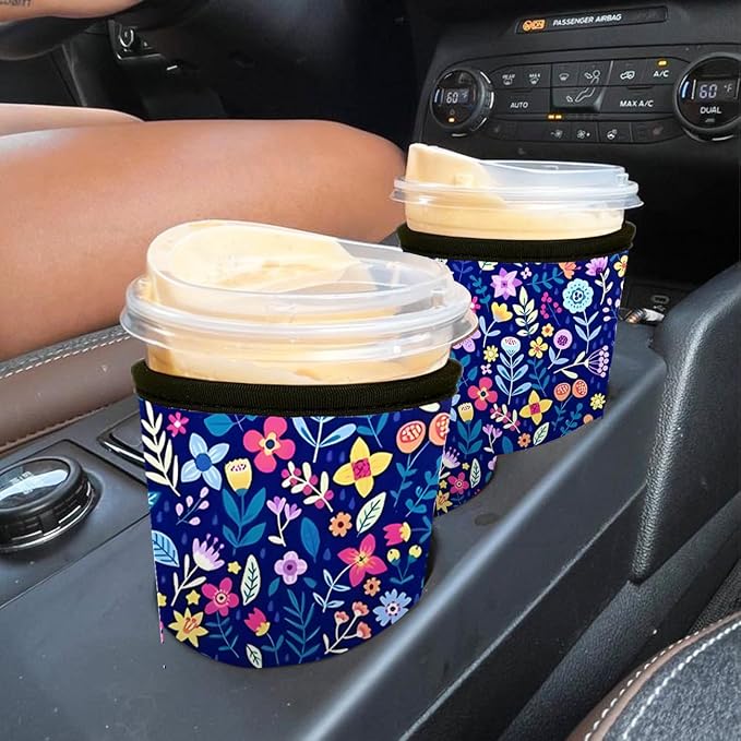 Reusable Insulated Neoprene Iced Coffee Cup Sleeve, Durable Drink Sleeve - Image 4