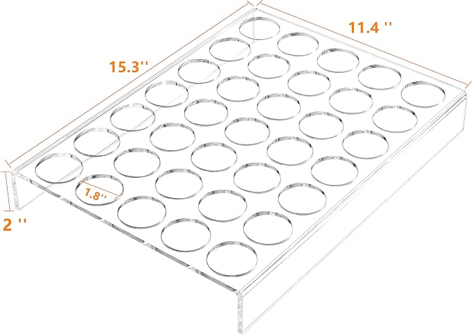 IEEK 2 Pack of 35 Slots Flat Countertop Coffee Pod Holder K Cup Organizer Tray - Image 3