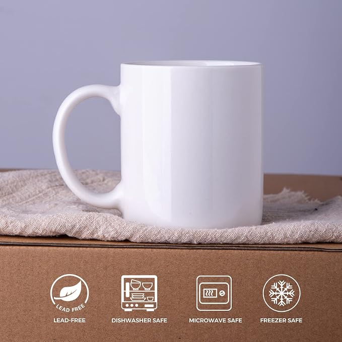 GBhome 12 OZ Off White Coffee Mugs, Ceramic Coffee Mugs - Image 7
