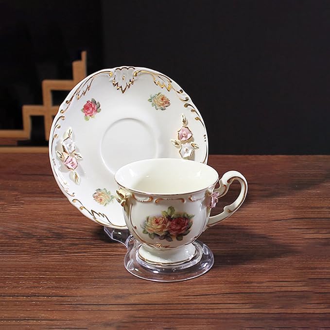 Artliving Clear Teacups and Saucer Display Easel Stand Holder - Image 4