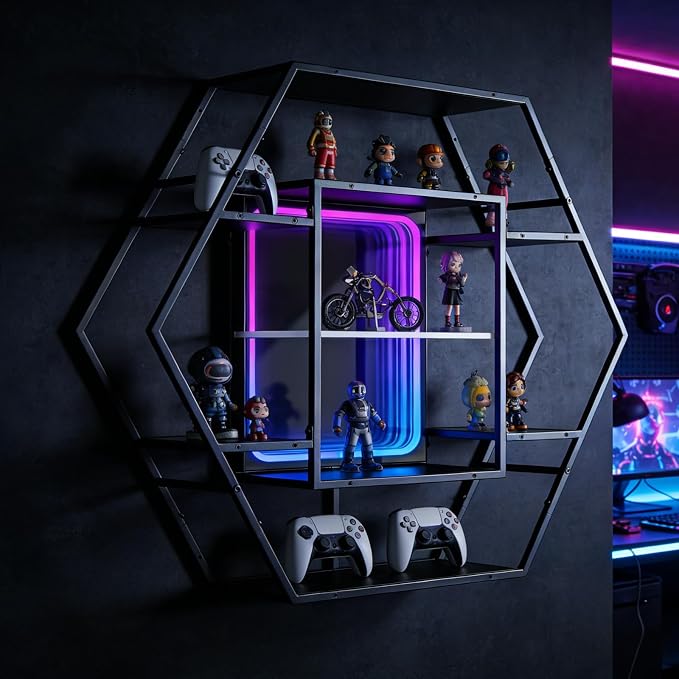 FUSLITE Infinity Mirror Gaming Floating Shelves by FUSLITE