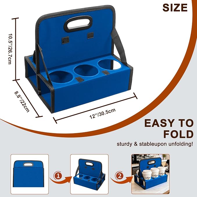 AKAYOK 6-Cup Reusable Foldable Drink Carrier - Image 6