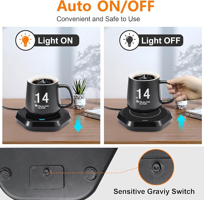 Coffee Mug Warmer: Smart Beverage Heating Plate Candle Wax Cup Warmer Electric - Image 2