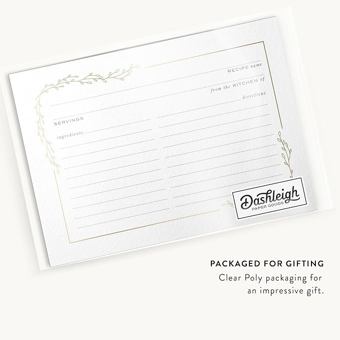 Dashleigh Gold Foil Recipe Cards - Image 4
