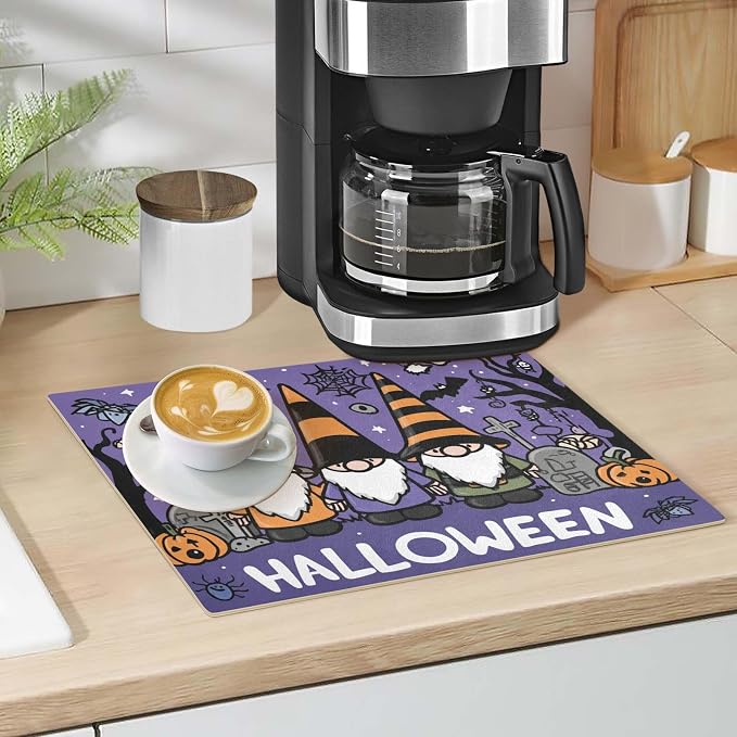 Coffee Mat Coffee Bar Station Maker Machine Pot Table Spill Mat Leather - Image 5