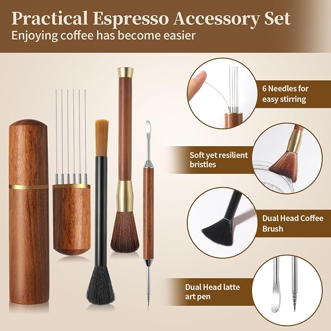 Professional Coffee Tools Set –Coffee Accessories Kit Cleaning Brush, Coffee - Image 4