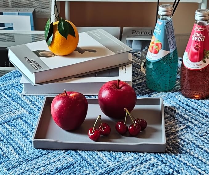 Gray Small Serving Tray, Countertop Organizer | - Image 5