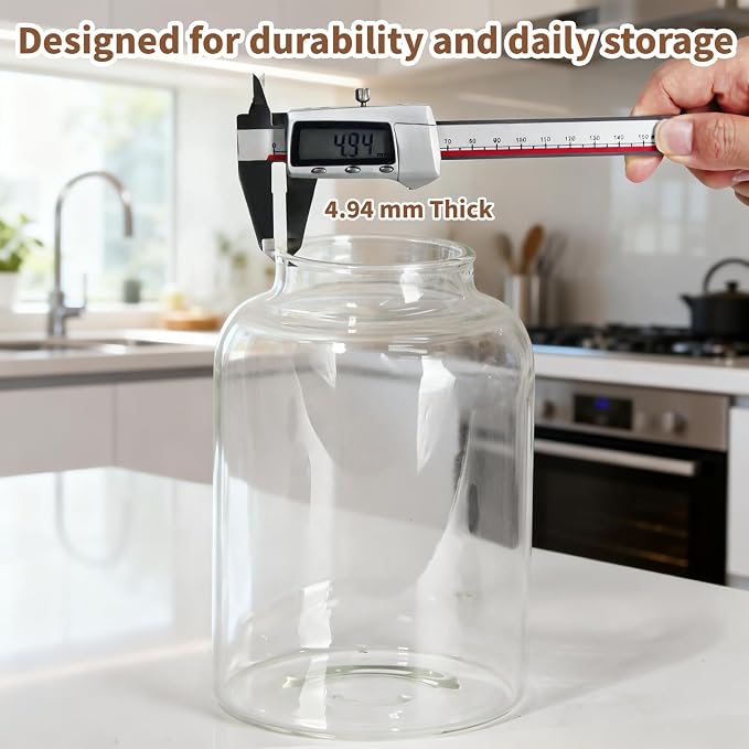 77L 2 PCS Large Glass Food Storage Jars - Image 4