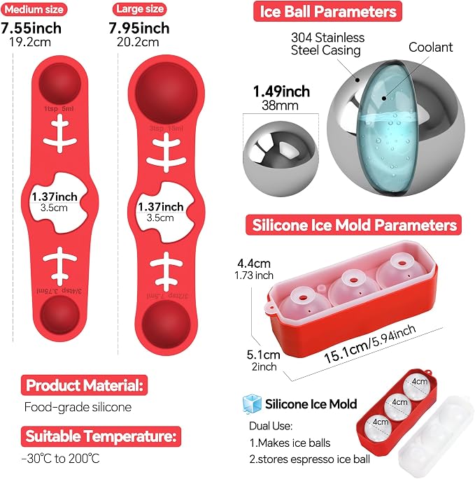 Espresso Cooling Ball Set for Morning Brew & Home Bar - Image 6
