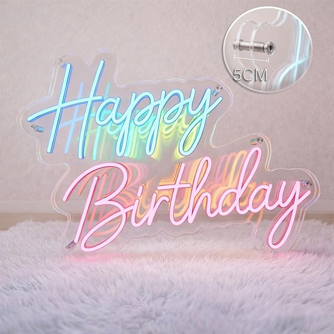 Custom Neon Sign with Double Layer Acrylic – Dimmable Iridescent Personalized - Image 2