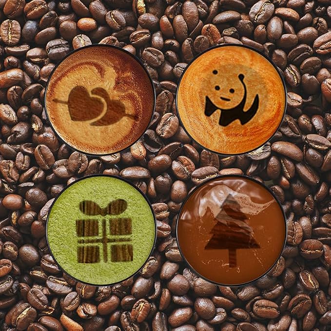 41 Coffee Stencils+2 Mesh Powder Shakers, Cake Baking Templates Coffee - Image 3