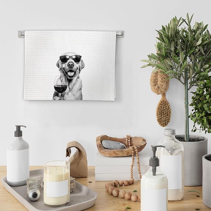 Labrador Retriever Gifts Wine Kitchen Towels, Gifts - Image 4