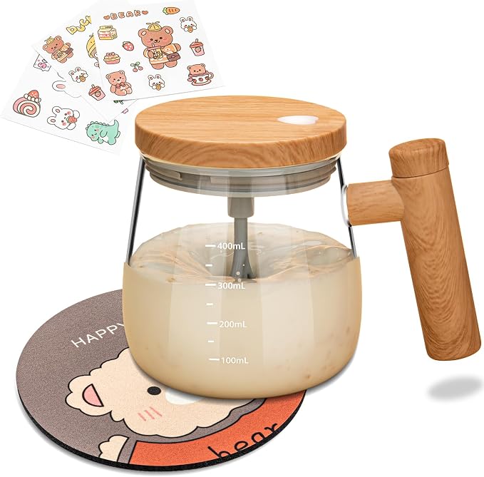 Electric Self Stirring Coffee Mug, 400ml High Speed Mixing Cup by ZRHXG