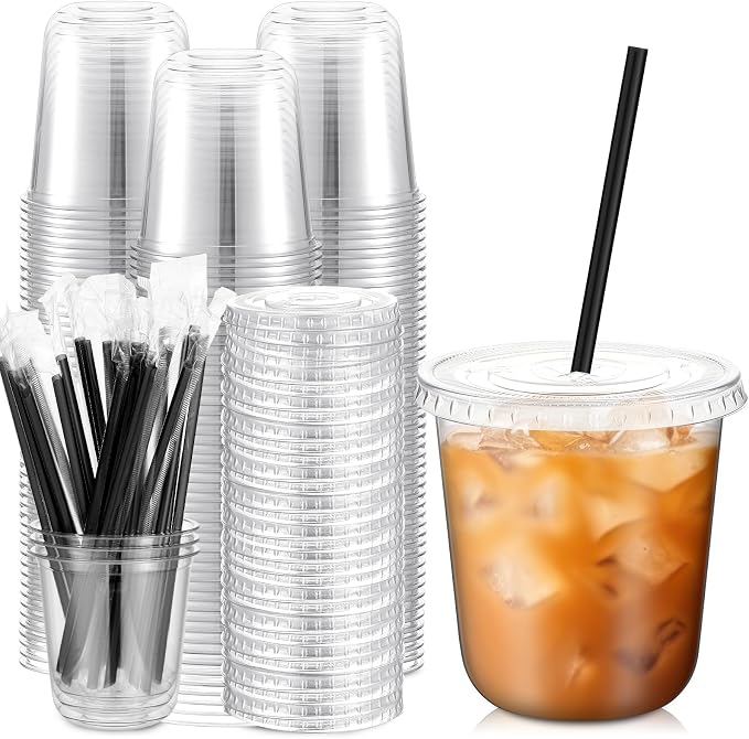 Ziliny 100 Set Clear Plastic Cups by Ziliny
