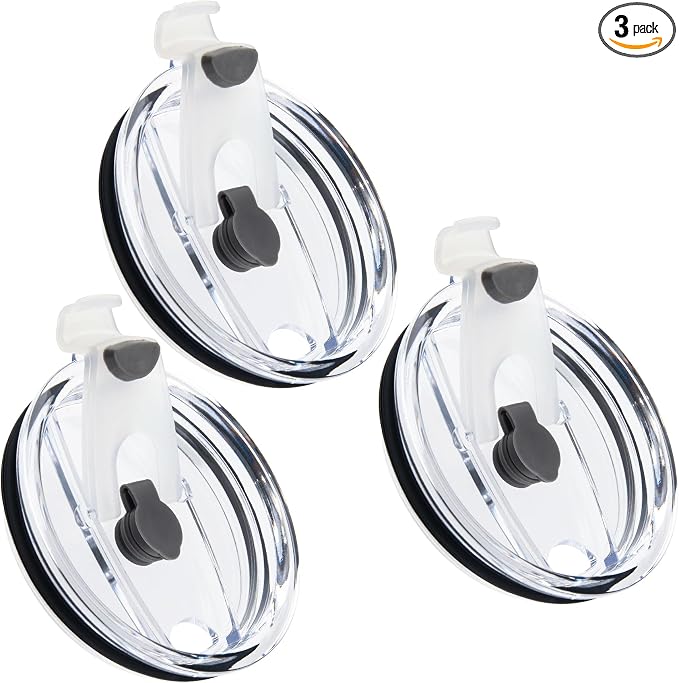 HINZIC 3 Pack Replacement Lids for 20 oz Tumbler, Travel Spill Proof Resistant by HINZIC