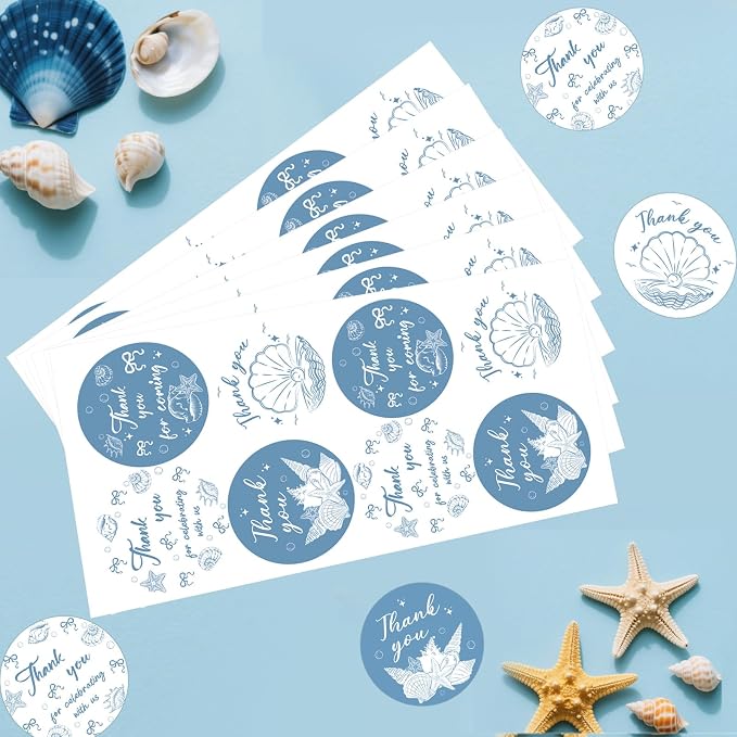 Serencatcher Blue Bow Starfish and Seashell Party Decorations - Image 5