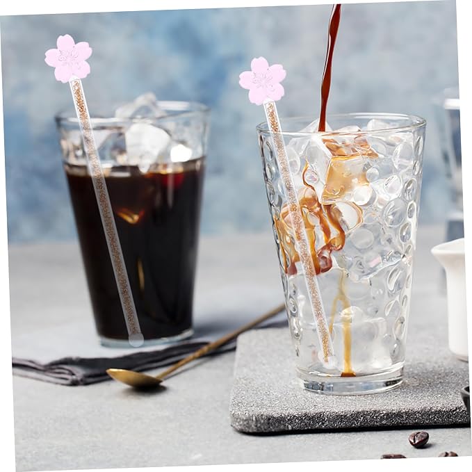 Flower Design Glass Stirring Rod Stylish Drink Muddler - Image 2