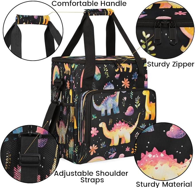Colorful Dinosaur Coffee Machine Bag Compatible - Image 6