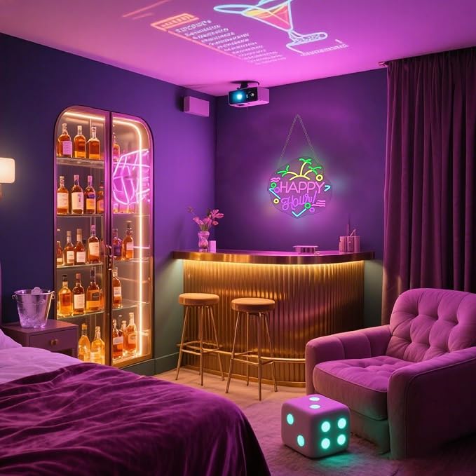 Happy Hour Neon Sign Dimmable Light Up Led Signs - Image 3