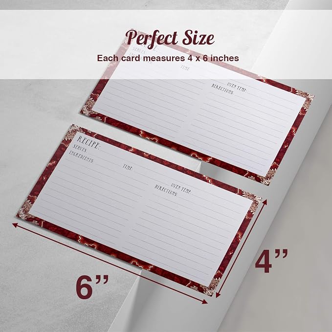 Ring Binder Depot, Recipe Cards 4 inch X 6 inch on Premium Thick Card Stock - Image 4