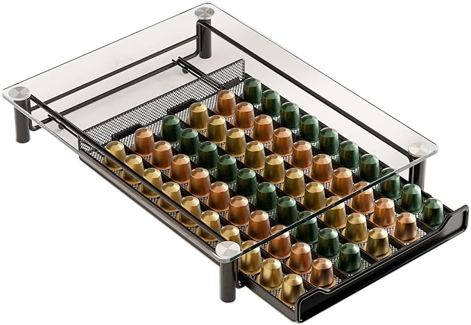 SEVENLINE Crystal Tempered Glass Coffee Pod Storage Drawer Compatible - Image 7