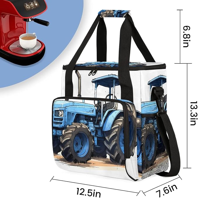 Farmland Vehicle Coffee Maker Carring Bag, Large Insulated Storage Organizer - Image 2