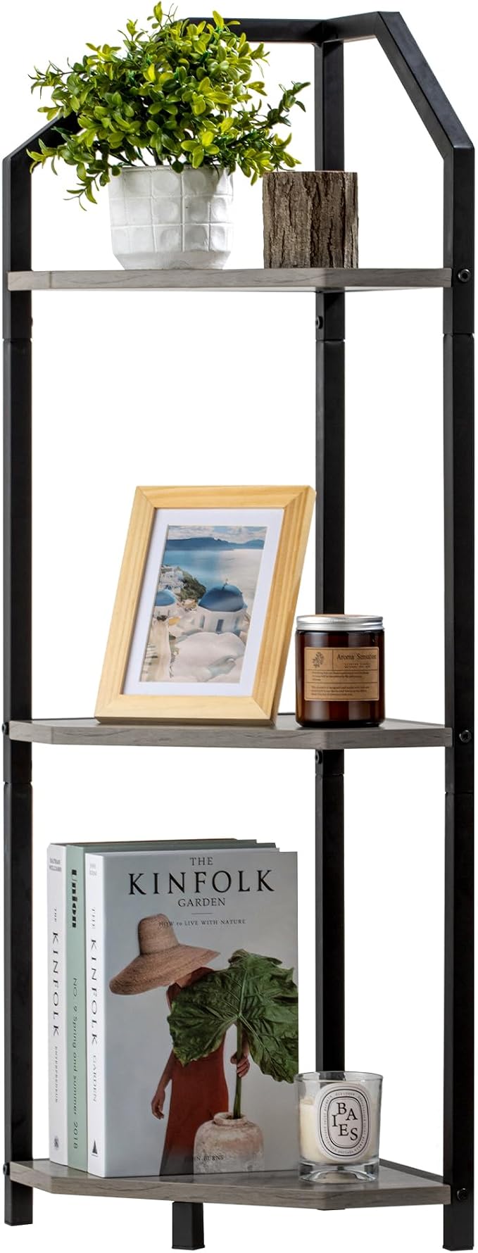 Fun Memories 5 Tier Corner Shelf, 70” Corner Shelf Stand, Corner Bookshelf - Image 3